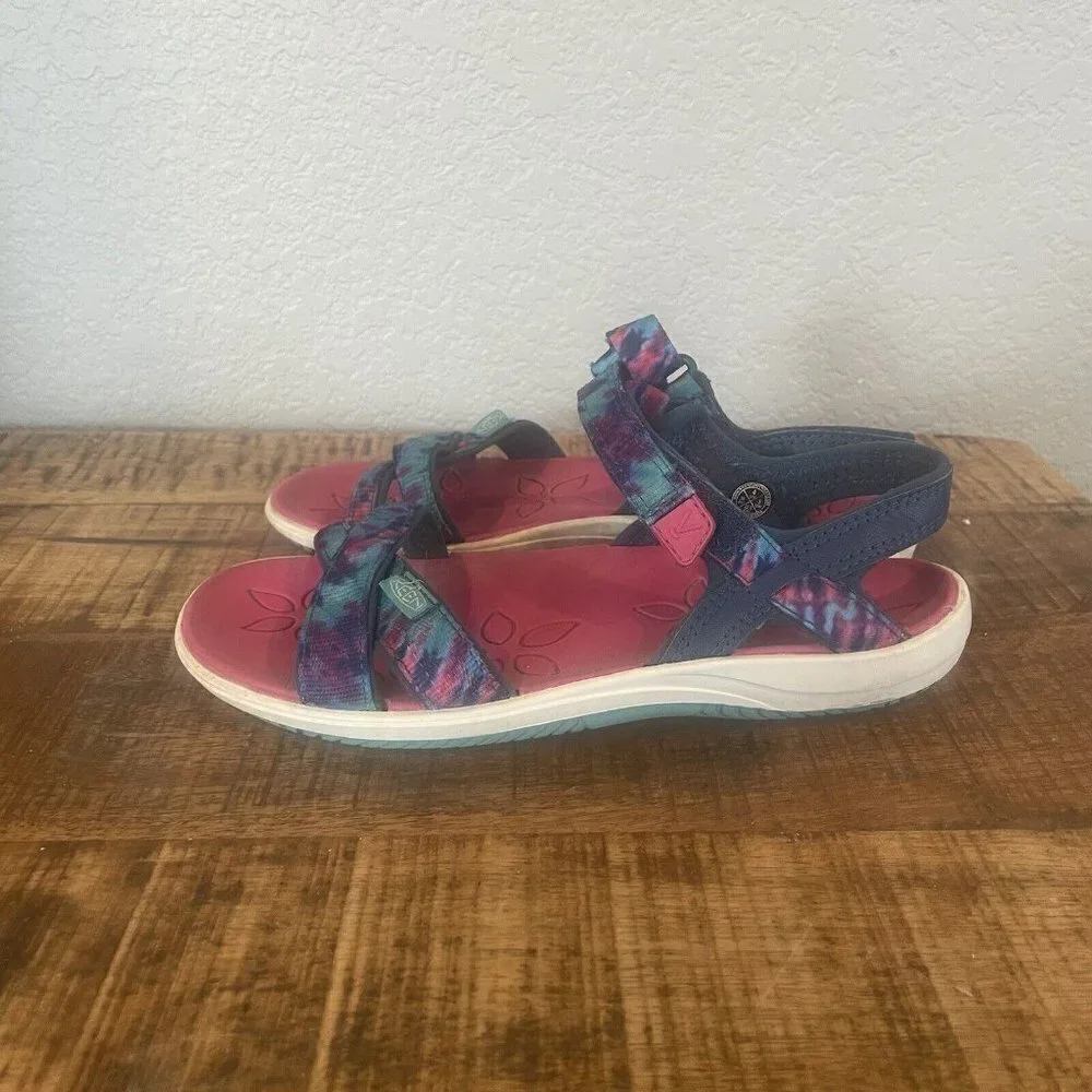 Keen Harper US 4 M Youth Girls Open Toe Sandal Pink Blue